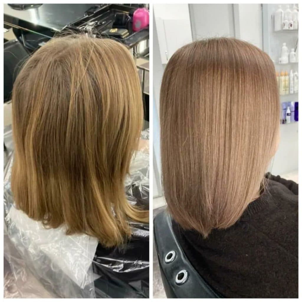 Тонирование волос - пример до и после фото №6