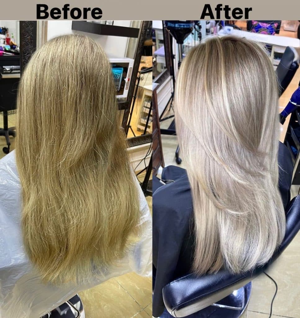Тонирование волос - пример до и после фото №4