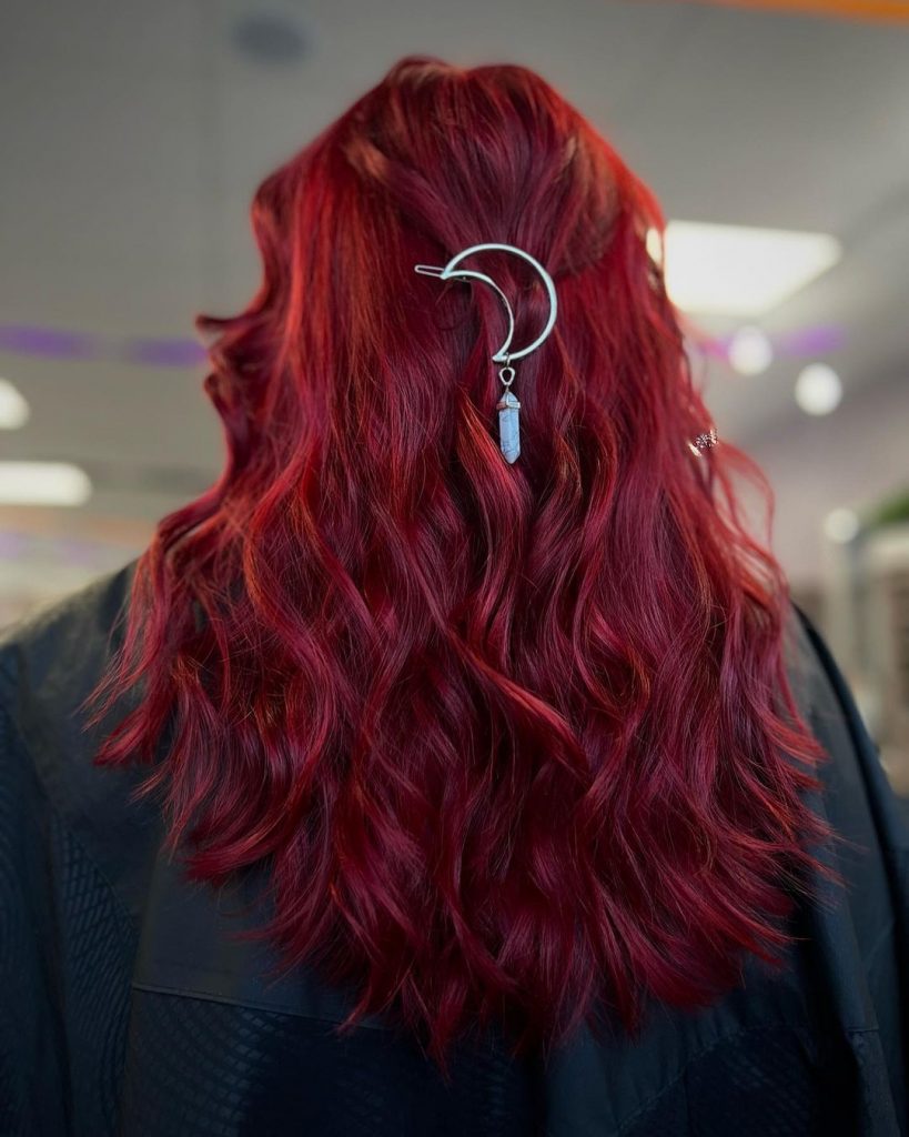 Красный цвет волос фото№48