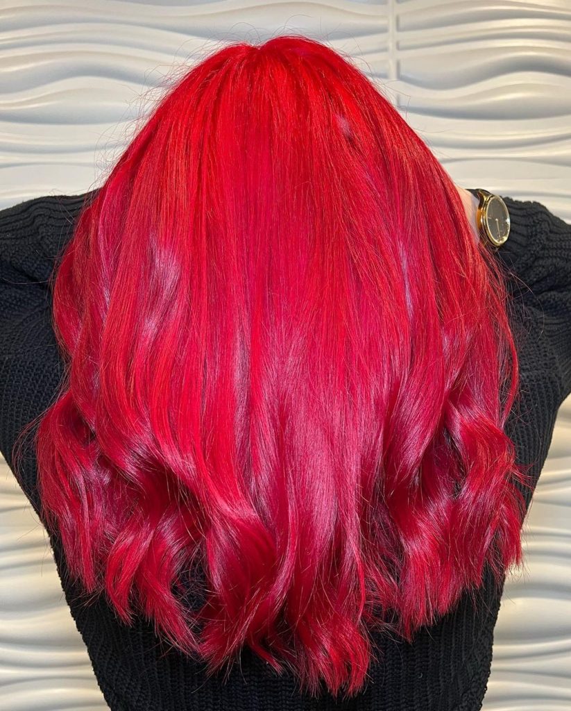 Красный цвет волос фото№52