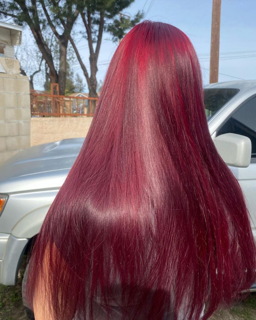 Красный цвет волос фото№12