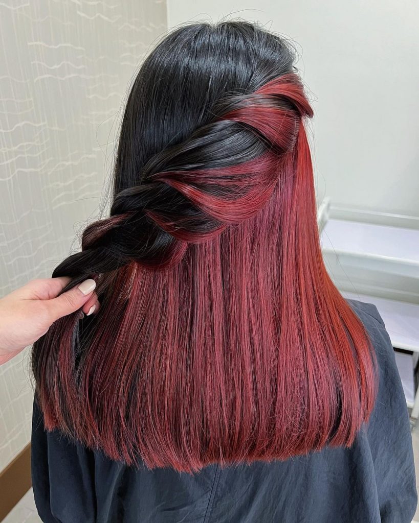Красный цвет волос фото№30