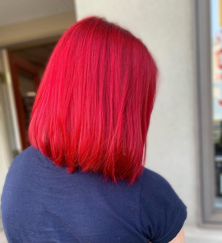Красный цвет волос фото№51
