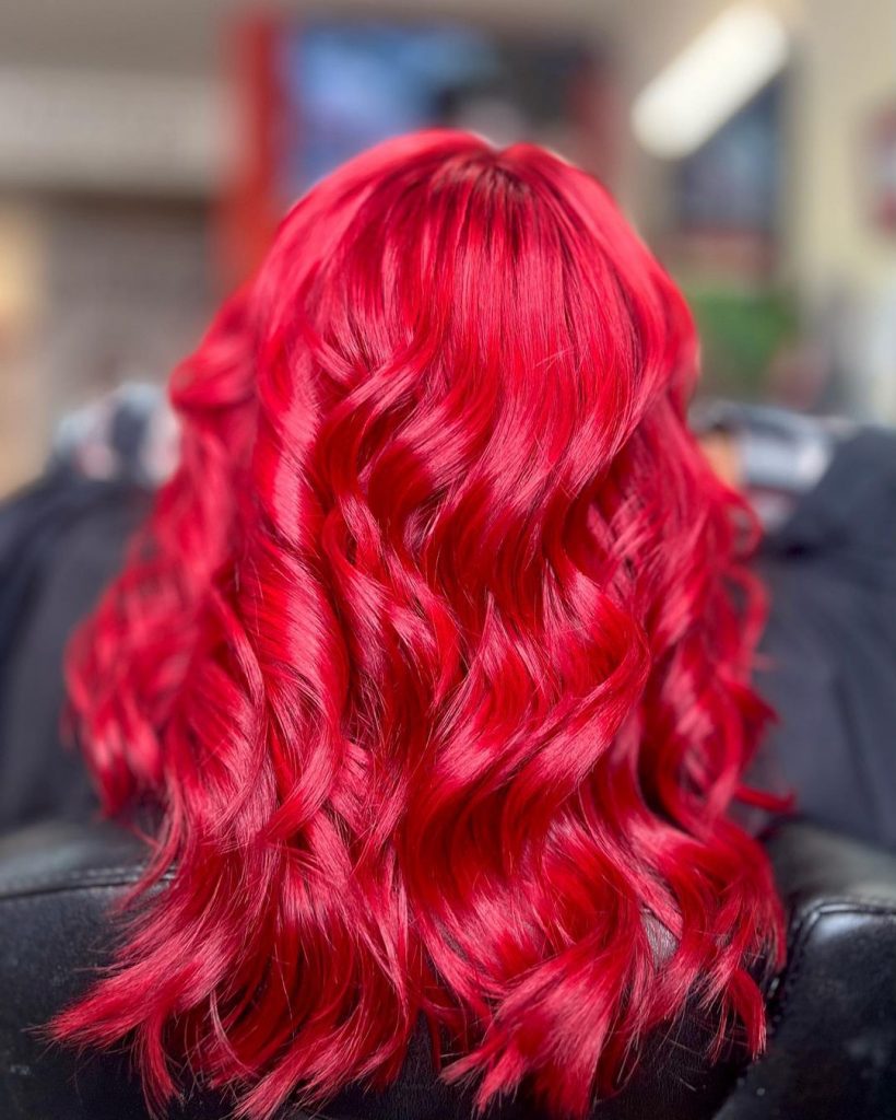 Красный цвет волос фото№49