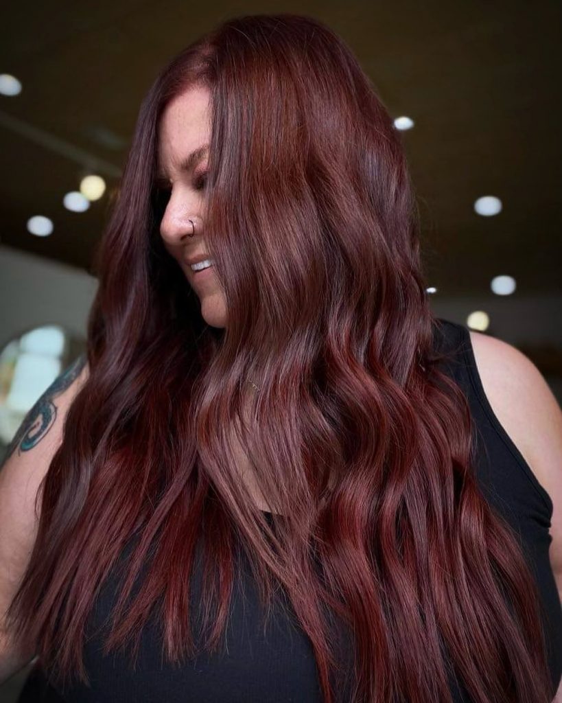 Красный цвет волос фото№55