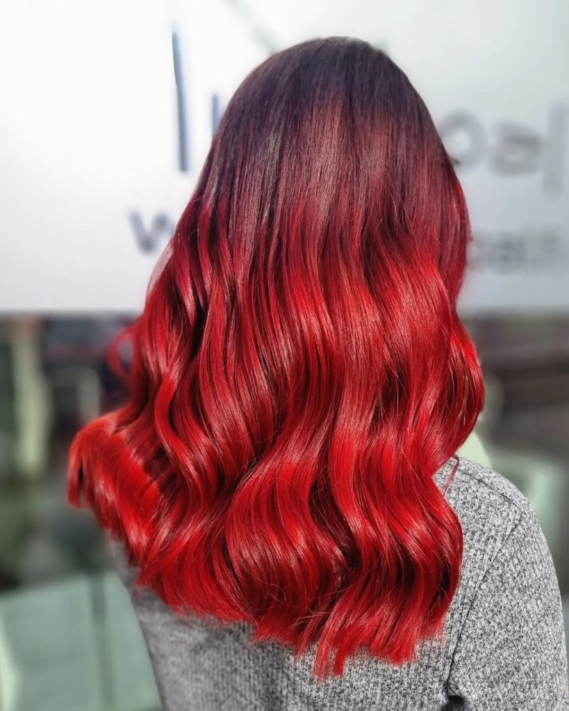 Красный цвет волос фото№39