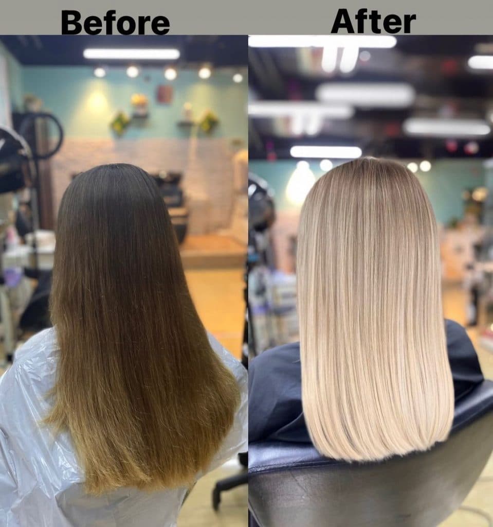 Тонирование волос - пример до и после фото №10