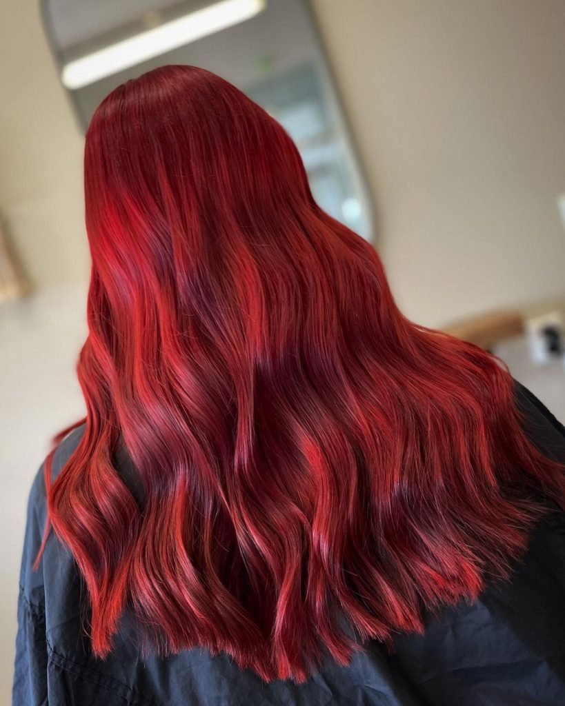 Красный цвет волос фото№38