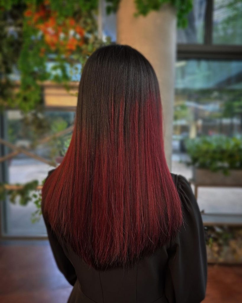 Красный цвет волос фото№33